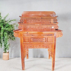 Mua BÀN THỜ GỖ 3 TẦNG TRÀM BÔNG VÀNG  - BÀN THỜ TAM CẤP . BÀN CÚNG GỖ 3 TẦNG   Tranh Trang Trí Nhà Decor Phòng Decor