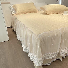 Mua Ga trải giường cao su non  phủ bèo ren công chúa cao cấp  Ga mềm mịn sang trọng lịch sự quyến rũ