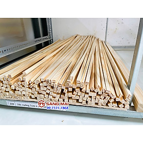 Mua  MS115  Thanh gỗ thông vuông 1cm x 1cm x dài 120cm + bào láng 4 mặt