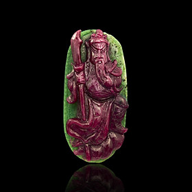Mặt dây chuyền Quan Thánh Đế Quân Ruby #MRB0032 - Tự nhiên thiên nhiên - Cam kết hàng thật 100%