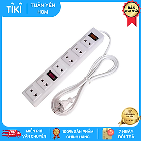 Mua Ổ cắm Điện Quang ĐQ 001A-01-2M (6 lỗ 2 chấu dây 2 mét)