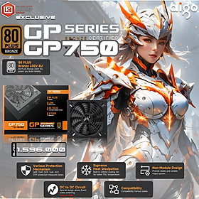 Mua BỘ NGUỒN MÁY TÍNH AIGO MODEL GP750 CÔNG SUẤT 750W  APFC  DC TO DC 80 PLUS BRONZE - Hàng chính hãng