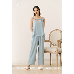 Bộ Đồ Ngủ Hai Dây Thắt Ngang Quần Culottes Loirechic BDN60
