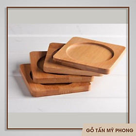 Mua Miếng gỗ lót bình thủy tinh  cốc nước  chậu gốm  chậu cây cảnh  sen đá  xương rồng (1 miếng) | Lót ly gỗ