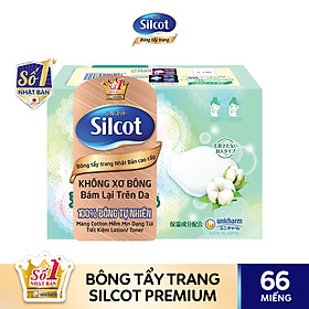 Silcot Bông Trang Điểm (bông tẩy trang) Nhật Bản Cao Cấp (Hộp 66 miếng)