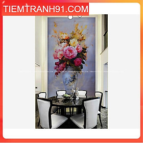 Mua Tranh treo tường | Tranh in giả sơn dầu Bình Hoa - 17