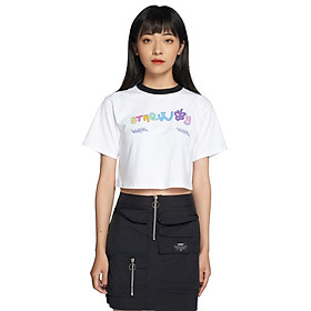 5THEWAY /teddy bear/ CROP TEE in WHITE aka Áo Croptop Trắng Tay Ngắn