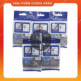 Mua  Combo 5 hộp  Nhãn In Brother HZe-221 - Đen nền trắng 9mm x 8m - Hàng nhập khẩu