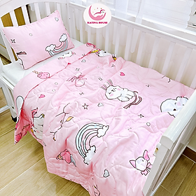 Bộ gối chăn tencel Katina House, cho bé đi học 1-15 tuổi, mềm mại thoáng mát