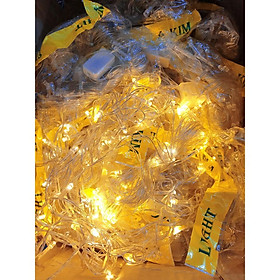 Đèn led trang trí ko chớp, cắm điện dài ~8m, mầu vàng, loại đẹp