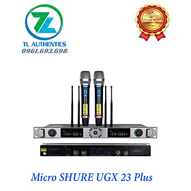 Mua Micro Không Dây UGX 23 Plus Vỉ Tím hàng chính hãng có tự ngắt thế hệ 2023 Tặng kèm khay sạc pin tiểu + 4 viên pin gắn mic 1200mah