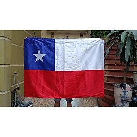 Quốc kỳ Chile 1x1,5m in chuyển nhiệt may theo yêu cầu