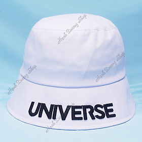 Mũ vành cúp tai bèo thêu chữ Universe thời trang, thiết kế vành xụp độc đáo - Hạnh Dương