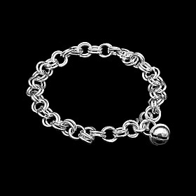  Lắc Tay Lắc Chân Bé Yêu Bạc Hiểu Minh LTE131 - Chuông Xinh May Mắn - Bảo Hành Vĩnh Viễn ( Hàng Chính Hãng )