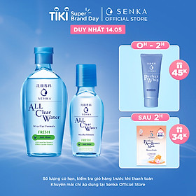 Combo Nước Tẩy Trang Sạch Thoáng Senka A.L.L.Clear Water Fresh 230ml Và 70ml