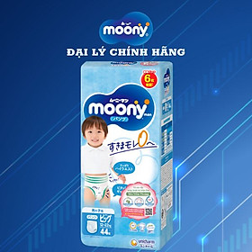 [CỘNG 6 MIẾNG] Tã quần Moony cao cấp XL38+6 (Boy) - Nhập khẩu từ Nhật Bản