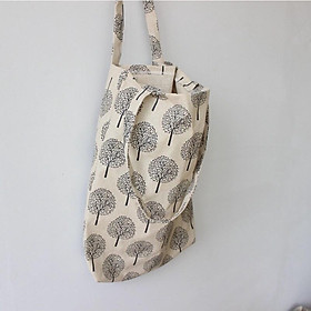 1pc Handmade Linen Bag Shoulder Bag Travel Storage Bag Portable Tote Bag