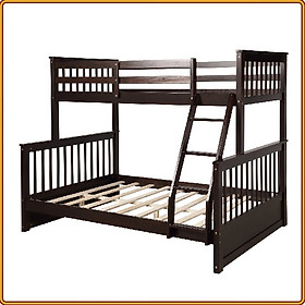 Mua Giường Tầng 1m6 Gỗ Tự Nhiên - Thiết Kế Chắc Chắn & Tiết Kiệm Diện Tích -  Có Thể Tách Thành 2 Giường Riêng Biệt - Nâu
