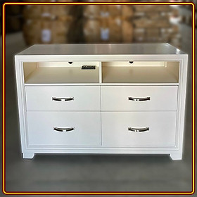 Mua Tủ 4 ngăn kéo kèm ngăn hở Tundo màu trắng 138 x 48.5 x 89.5 cm