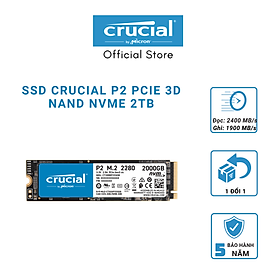 Mua SSD Crucial P2 2TB NVMe 3D-NAND M.2 PCIe Gen3 x4 – CT2000P2SSD8 - HÀNG CHÍNH HÃNG