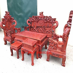 Mua Bộ Bàn Ghế Nghê Đỉnh Rồng Phương Gỗ Hương Đỏ Nam Phi