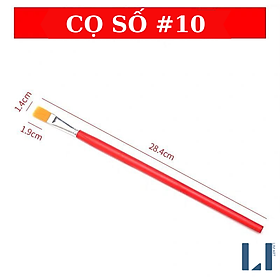Cọ vẽ cán gỗ màu nước, acrylic, sơn dầu, goauche,...Cọ dẹp cán dài chuyên dụng vẽ tranh, tô màu, tô tượng.