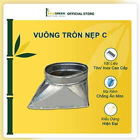 ASIA GREEN - Vuông Tròn Nẹp C, Tôn/inox Mạ Kẽm, Chống Gỉ, Độ Dày 0.58mm (Giá bao gồm VAT)