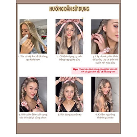 Thanh Uốn Tạo Kiểu Tóc Không Dùng Nhiệt Chất Liệu Lụa Cao Cấp Không Hư Tổn Tóc ( tặng kèm 2 Cột Tóc +Kẹp Tóc)