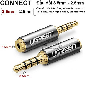 Mua Jack chuyển 2.5 đực sang 3.5 cái nhân đồng mạ vàng 1 chiếc - 2.5mm Male to 3.5mm Female stereo Jack Adapter with 24K gold plated copper