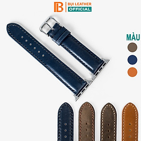 Dây đồng hồ dành cho AW da bò Vintage D116 - Hàng khâu tay thủ công cao cấp