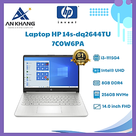 Mua Laptop HP 14s-dq2644TU 7C0W6PA (Intel Core i3-1115G4 | 8GB | 256GB | Intel UHD | 14 inch FHD | Win 11 | Bạc) - Hàng Chính Hãng - 12 Tháng Bảo Hành