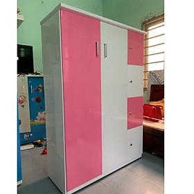 Tủ nhựa đài loan cao 1m65x115 trắng hồng(TPHCM)