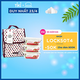 BỘ TÚI HỘP CƠM THỦY TINH LOCK&LOCK LLG422WN3 4EA