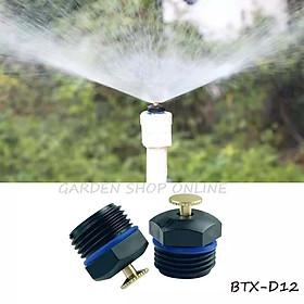 Mua Béc tưới xòe phun mưa chân ren 21mm xoay 360 mũ ren đồng điều chỉnh được lượng nước