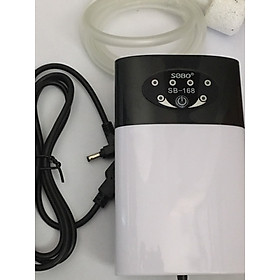 Máy thổi oxy tích điện 1 vòi ĐỀ PHÒNG CÚP ĐIỆN SB-168 thích hợp cho hồ cá cảnh, hồ thủy sinh và đi câu cá