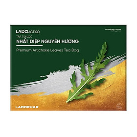 Trà Atiso Ladophar nhất diệp nguyên hương hộp 100 túi lọc Hỗ trợ tăng cường chức năng gan, tăng tiết mật, lợi tiểu Tăng cường chức năng tiêu hoá tặng 1 túi trà