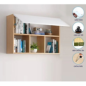 Mua Tủ Sách Văn Phòng Treo Tường 3 Ngăn Có Cánh Juno Sofa CTKT706 KT 100x65x24cm