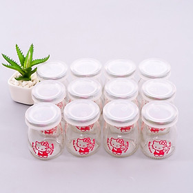 Hình ảnh Set 12 hũ làm sữa chua bằng thủy tinh cao cấp 