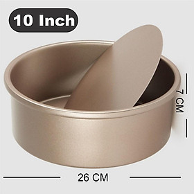 Mua Khuôn Tròn Nướng Bánh Bông Lan Gato Dụng Cụ Làm Bánh Sinh Nhật Chống Dính Cao Cấp Màu Vàng - MOUCIR
