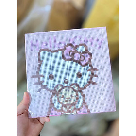 Mua Tranh Đính Đá Nhân Vật Hoạt Hình Cute Khung Gỗ Căng Sẵn 20x20cm - Tranh Đá 20x20 Rèn Luyện Tính Tỉ Mỉ Cho Bé