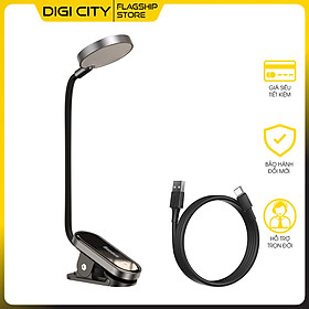 Đèn đọc sách mini, pin sạc tiện dụng Baseus Comfort Reading Mini Clip Lamp ( Dịu mắt, chân kẹp, 3 mức sáng, 350mAh, 24h sử dụng)hàng nhập khẩu