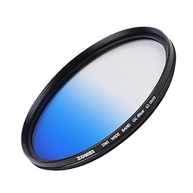 Slim Optical Graduated Color Camera Lens Filter For  Blue