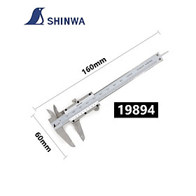 THƯỚC CẶP CƠ INOX SHINWA - Thước cặp cơ inox 100mm Shinwa 19894
