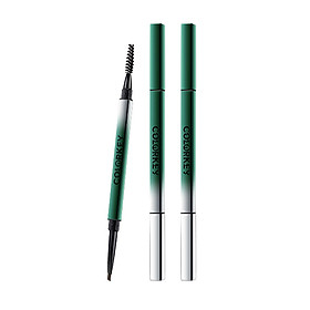 Colorkey Dual-ended Eyebrow Pencil with Brush Long-lasting Waterproof Natural Eyebrow Pen Eye Makeup -Green tube