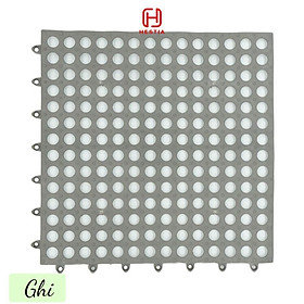 Mua Thảm chống trượt nhà tắm bằng nhựa cao cấp  thảm nhựa nhà tắm màu trắng xám size 30 x 30cm nặng 200g siêu cấp