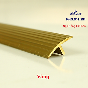 Mua Nẹp đồng T gân giá 1m  nẹp đồng chữ T   nẹp chống trơn  ron đồng  chỉ đồng trang trí cầu thang  tam cấp