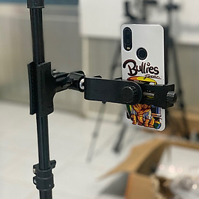 Mua Kẹp điện thoại đa năng vào thân tripod / giá đỡ 3 chân  hoặc vào bàn ghế  cửa kính hỗ trợ livestream  chụp ảnh  quay video nhiều máy