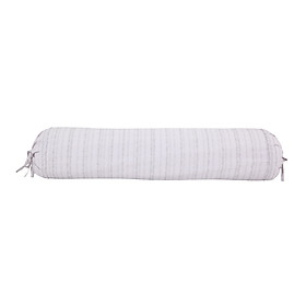 Mua Vỏ gối ôm UKURA vải cotton cao cấp mềm mịn  có dây buộc 2 đầu  màu trắng phối sọc xám  kích thước 113x35cm | Index Living Mall - Phân phối độc quyền tại Việt Nam