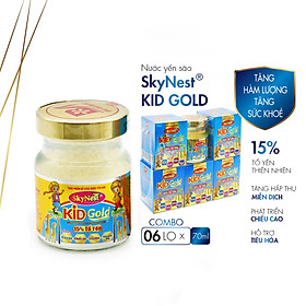 [Combo lốc 5 Lọ + TẶNG 1 lọ cùng loại x 70ml] Nước yến sào SkyNest Kid Gold 15% Tổ Yến cho trẻ nhỏ