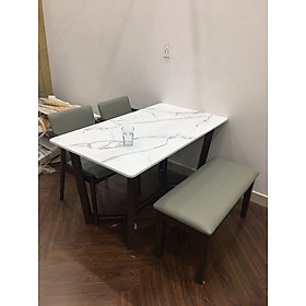 Bộ bàn ăn như hình 1m6x80 3 ghế và 1 ben ( Nội Thất Juno Sofa )